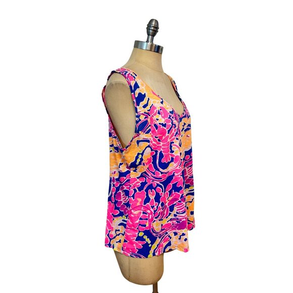Lilly Pulitzer Gigi Tank Top in Catch and Release Print XL - Picture 3 of 6